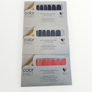 NIP COLOR STREET NAIL POLISH STRIPS LOT OF THREE W/DISCOUNT SHIPPING